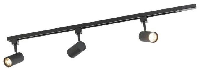 Sistem de iluminat inteligent cu șină negru, incl. 3 WiFi GU10 monofazate - Iconic Jeana
