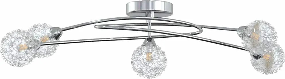 vidaXL Plafonieră cu abajururi din plasă de sârmă, 5 becuri LED G9
