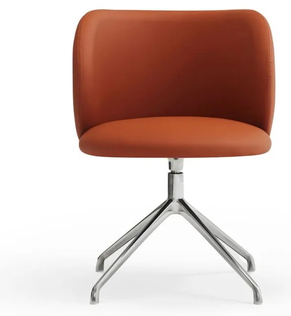 Scaun de sufragerie portocaliu tapițat Mogi – Teulat