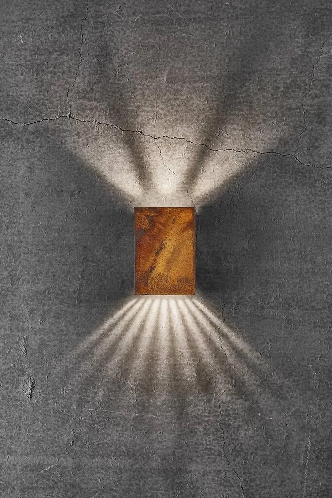 Aplica LED exterior cu iluminat up/down IP54 Fold 10 corten 2019041038 NL