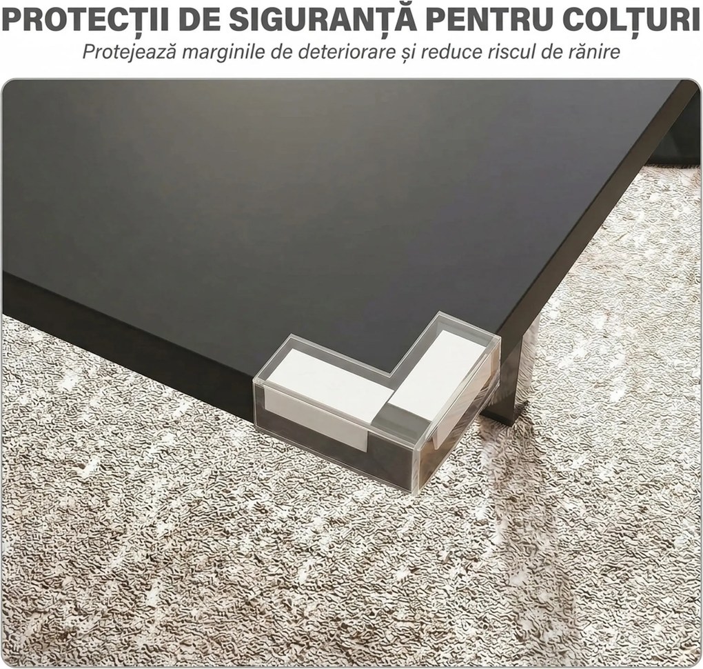 HOMCOM Masă de Grădină Extensibilă pentru 4-6 Persoane cu Picioare din Oțel, 160x70x75 cm, Negru | Aosom Romania