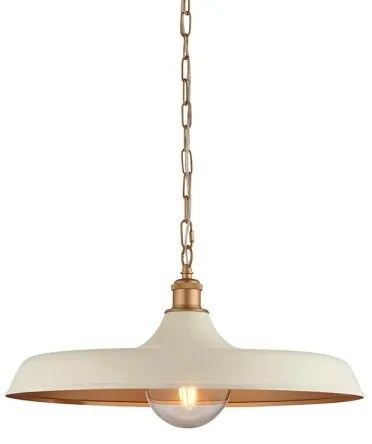 Endon 99999 - Candelabru pe lanț SABIAN 1xE27/10W/230V crem/auriu