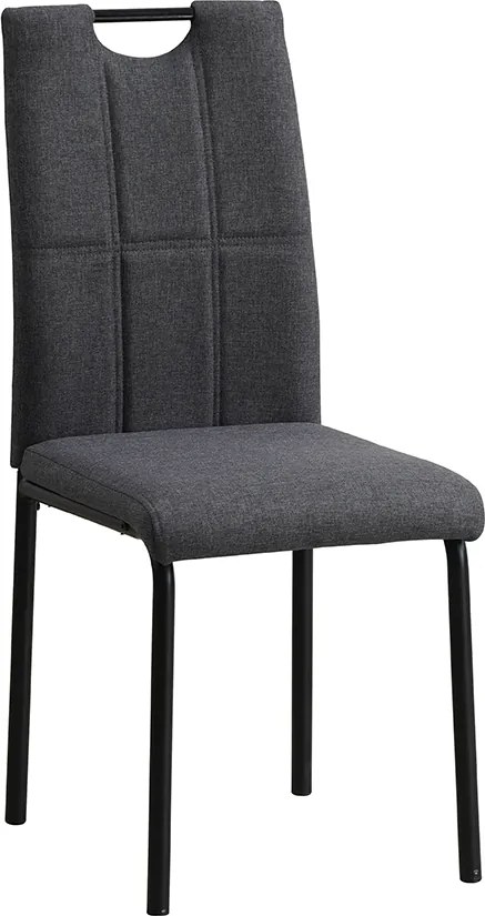 Scaun de sufragerie, gri/metal, JONKA