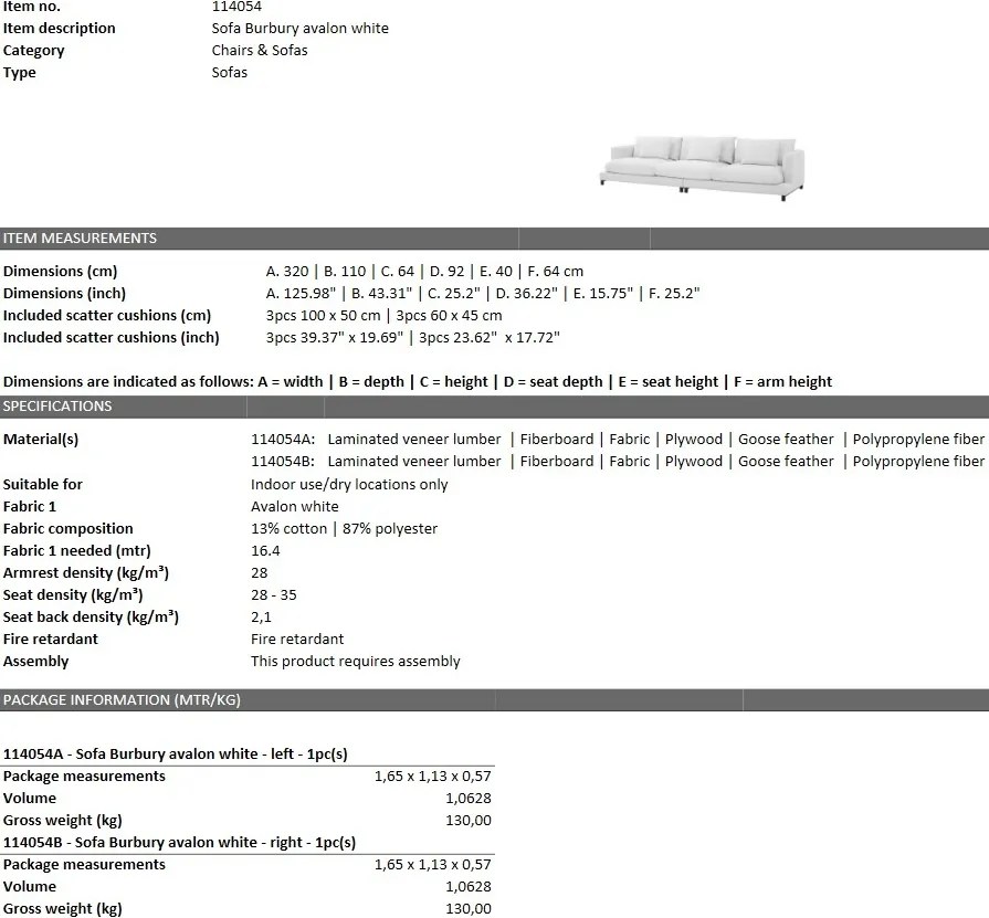 Canapea design LUX Burbury 114054 HZ