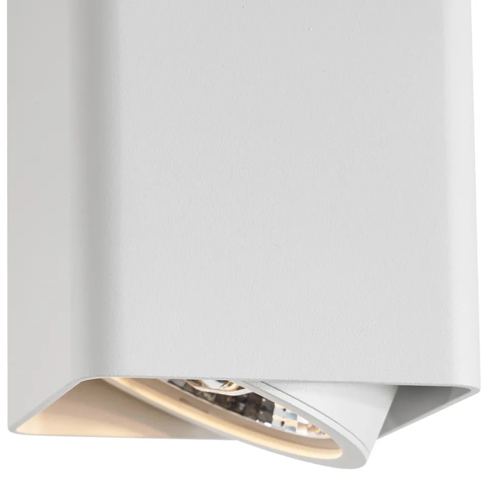 Spot de design montat la suprafață alb GU10 70mm rotativ și înclinabil - Vox