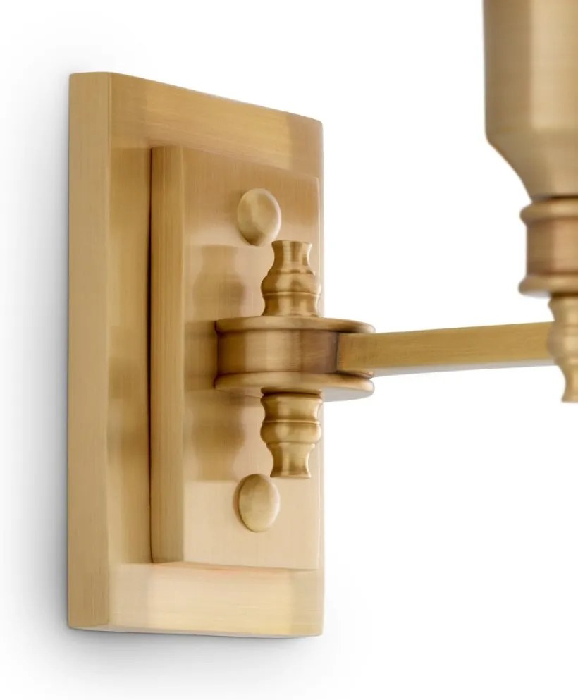 Aplica de perete LUX cu abajur din ratan Lexington alama antic