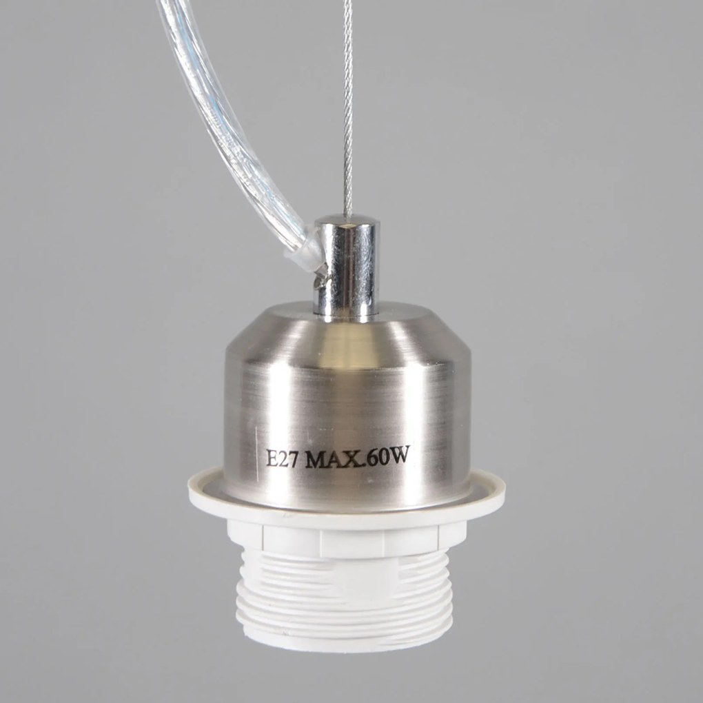 Lampă modernă suspendată din oțel cu abajur 45 cm negru - Cappo 1