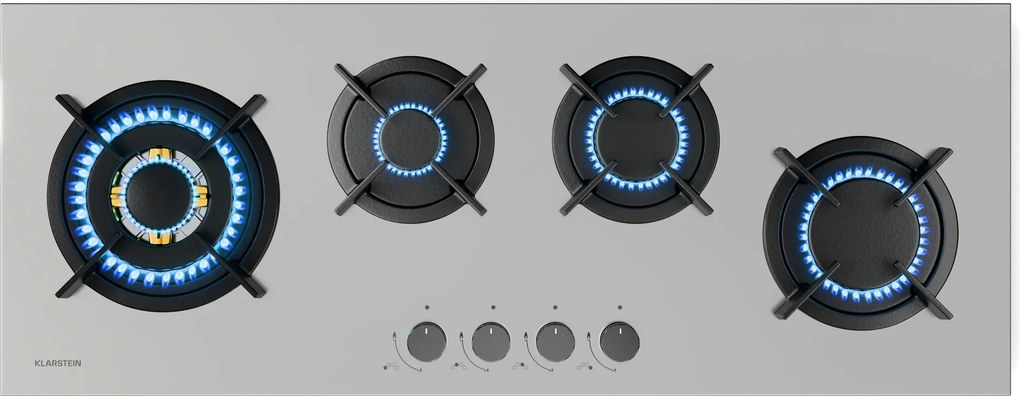Klarstein Plită pe gaz Goldflame 4 Slim, 4 arzătoare, pentru gaz lichid sau natural