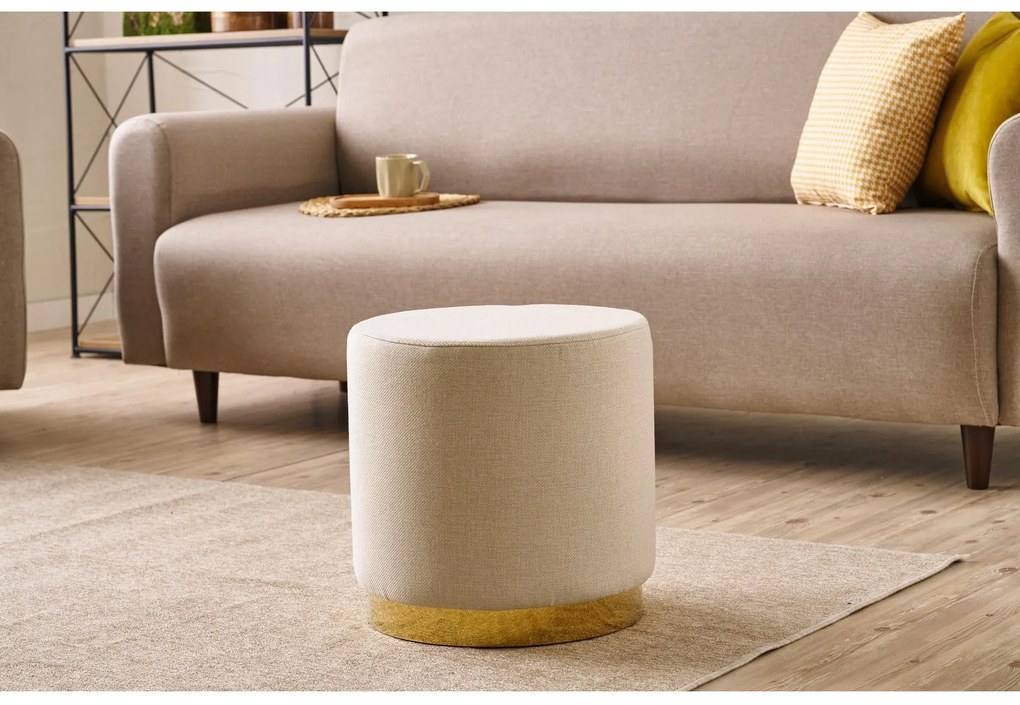 Taburete Gocametta (Crem + Auriu). Promo -8%. 1107195