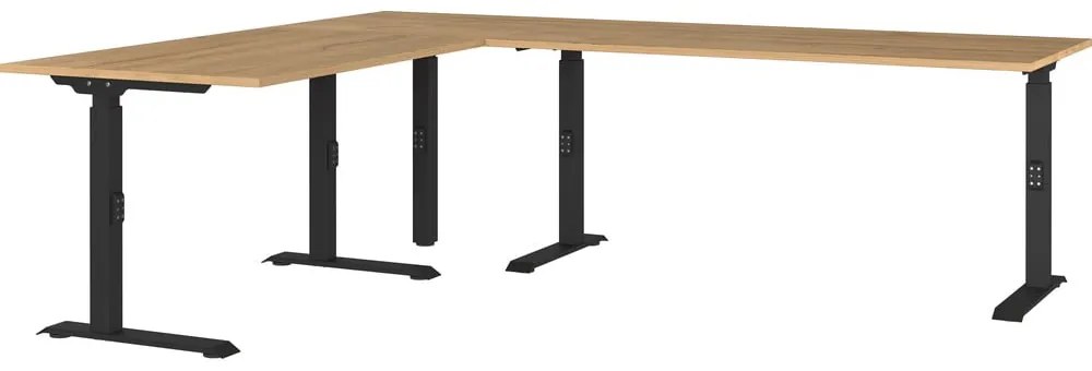 Birou reglabil cu blat cu aspect de lemn de stejar 200x240 cm Agenda – Germania