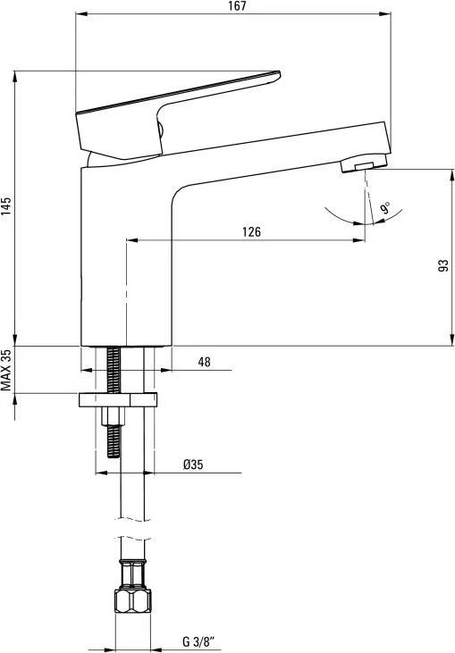 Maro Baterie pentru chiuvetă Finisaj: Crom BLO_020M