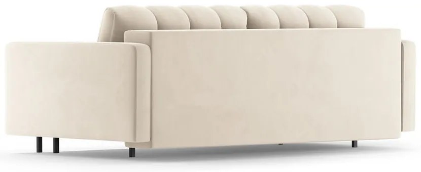 Canapea crem extensibilă, cu spațiu de depozitare cu tapițerie din catifea 222 cm Bali – Cosmopolitan Design