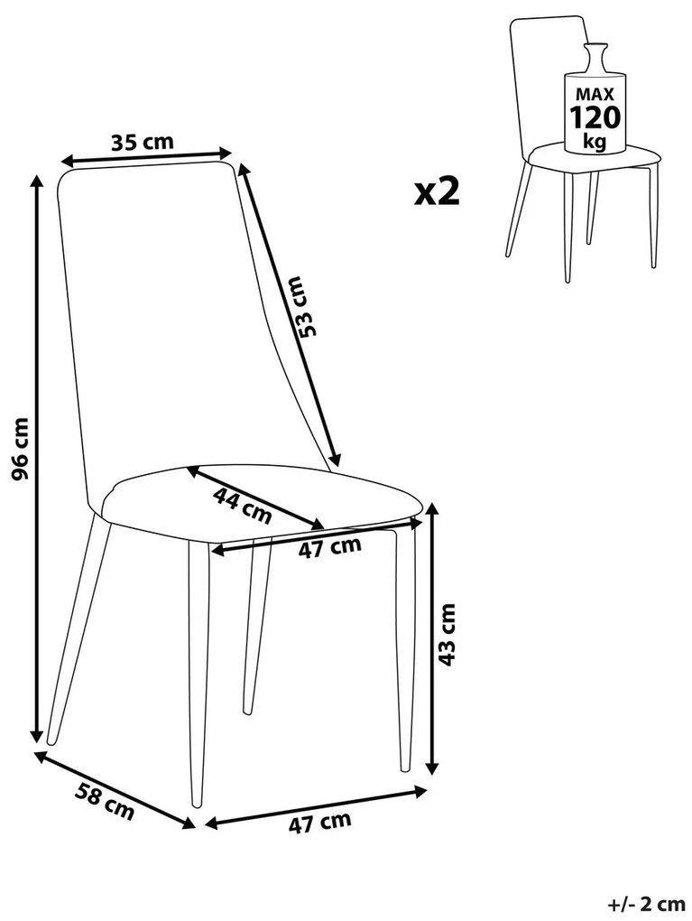 Set 2 buc. scaune pentru sufragerie Clenot (smaragd). 1009930