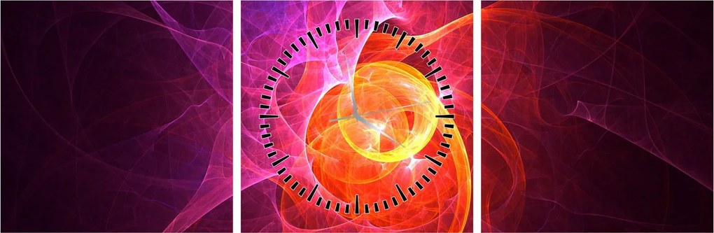 Tabloul modern abstract (cu ceas) (90x30 cm)