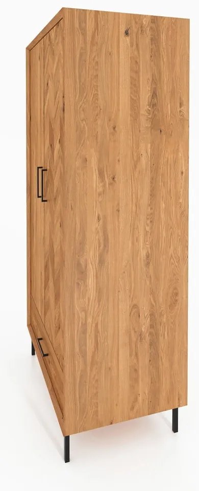 Șifonier din lemn de stejar 97x196 cm Abies – The Beds