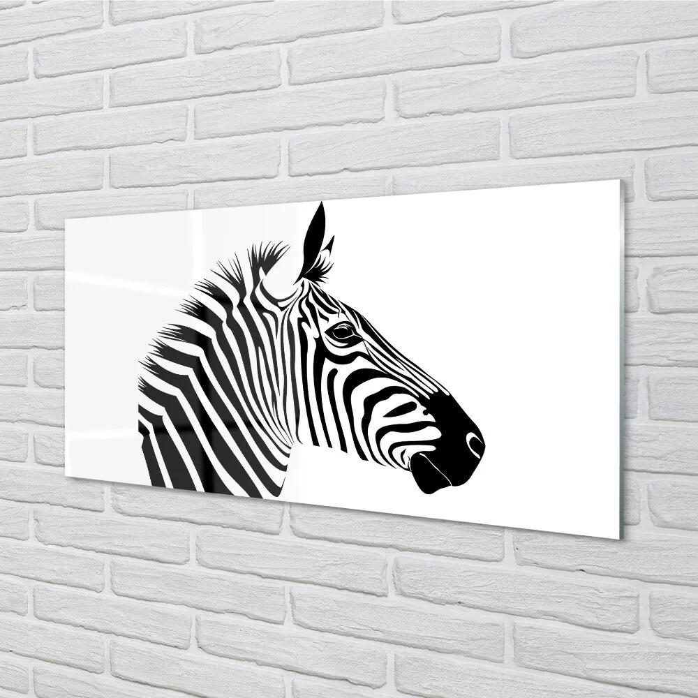 Tablouri pe sticlă Ilustrarea zebră