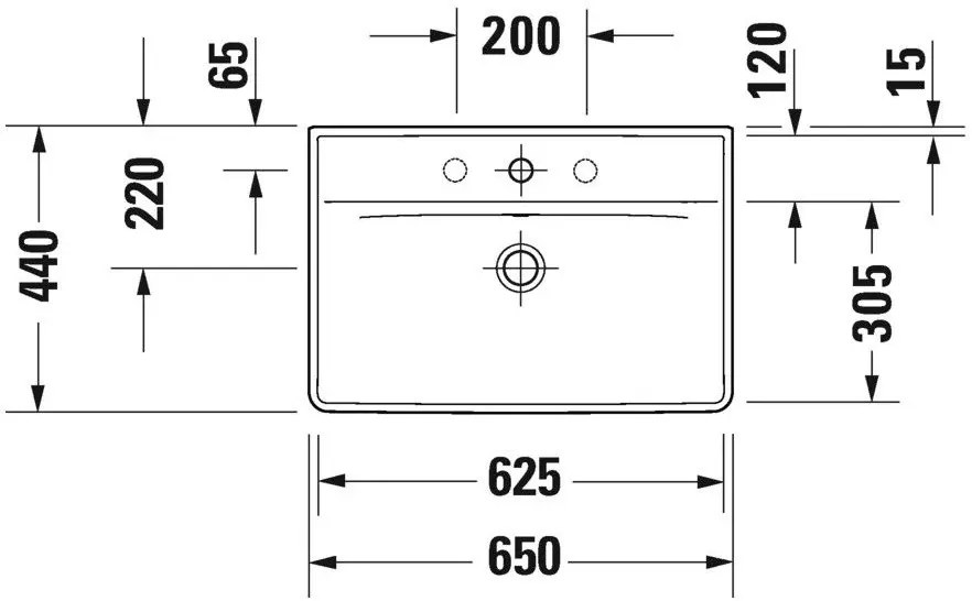 Lavoar baie pe blat Duravit D-Neo 65x44 cm