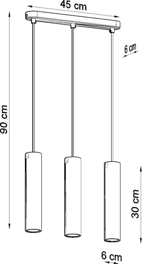 Lustră gri din beton Fadre – Sollux