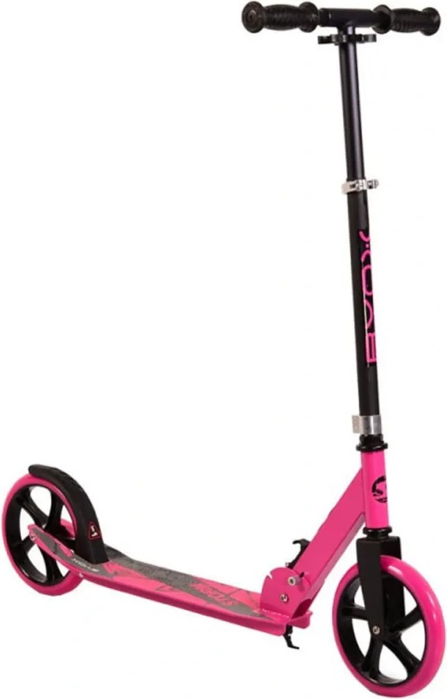 Trotineta din aluminiu NOVOKIDS™ Storm Scooter, maxim 100 kg, Functie Super Brake, Maner reglabil pe inaltime, Diametru roata 200 mm, Roz
