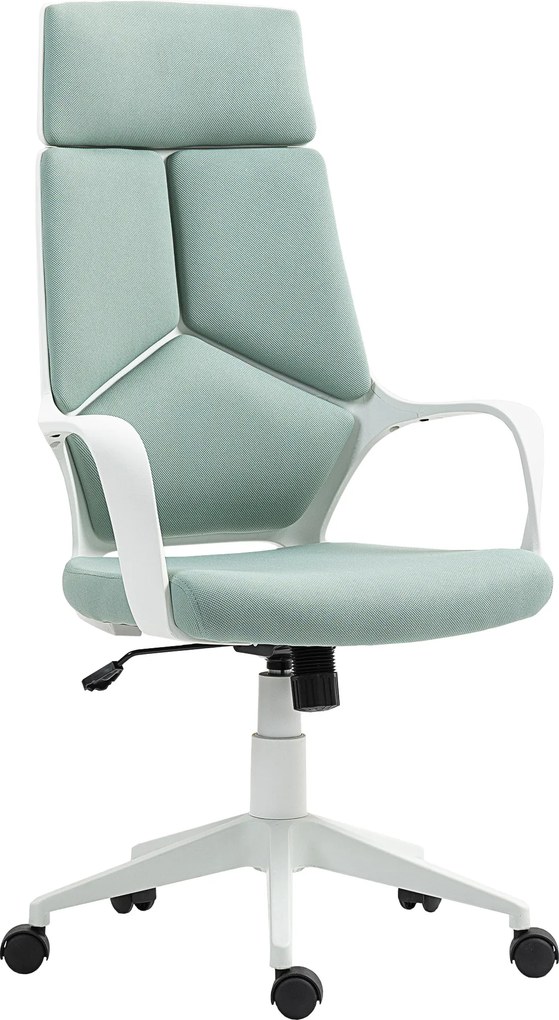 HOMCOM Scaun pentru Birou sau Gaming în Material Textil cu Spătar Înalt Verde | Aosom Romania