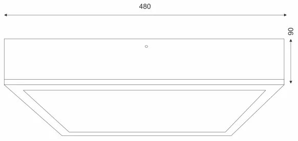 Plafonieră OAK SQUARE 4xE27/15W/230V 48x48 cm stejar/negru