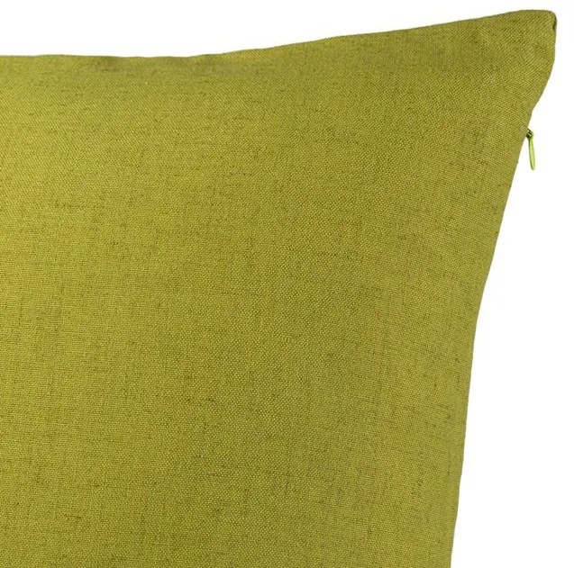 Perna Decorativa, Model Bufnite, 40x40 cm, Verde, Husa Detasabila, Burduf