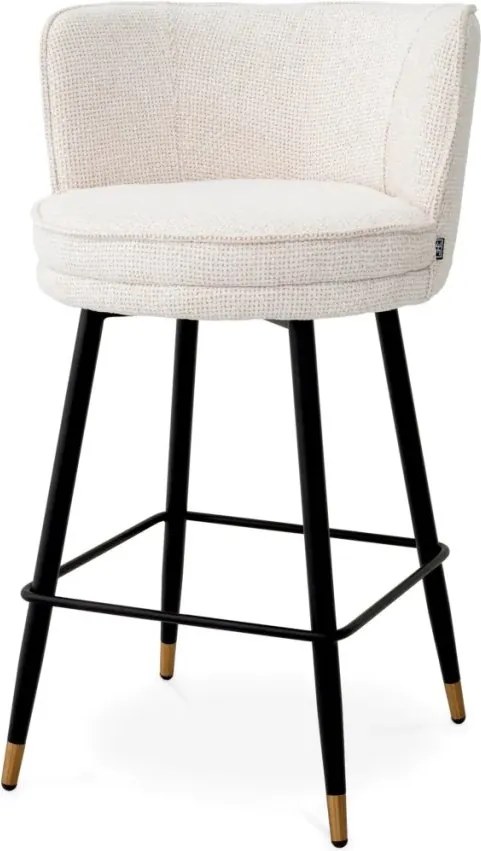 Scaun de bar pivotant design LUX Grenada Counter, Lyssa off-white