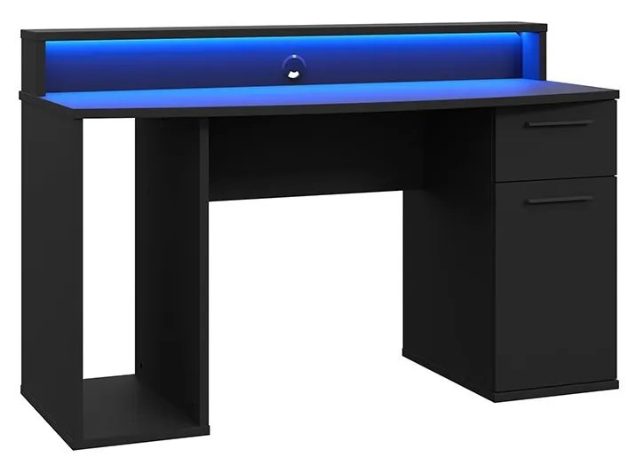 Masă PC Ayver (Negru mat) (cu iluminat LED). 1053959