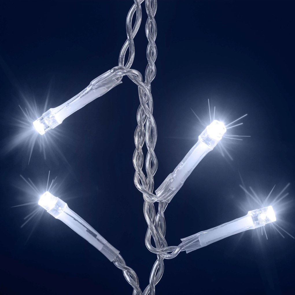 Monzana Șir luminos de Crăciun CECIL, 10m, alb rece