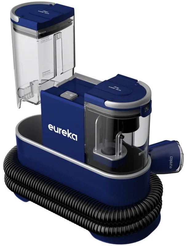 Aspirator pentru pete Eureka NEY100, 400W, 12.5 kPa, Curatare uscata si umeda, Capacitate apa curata si murdara 1.5l/0.8l, Albastru