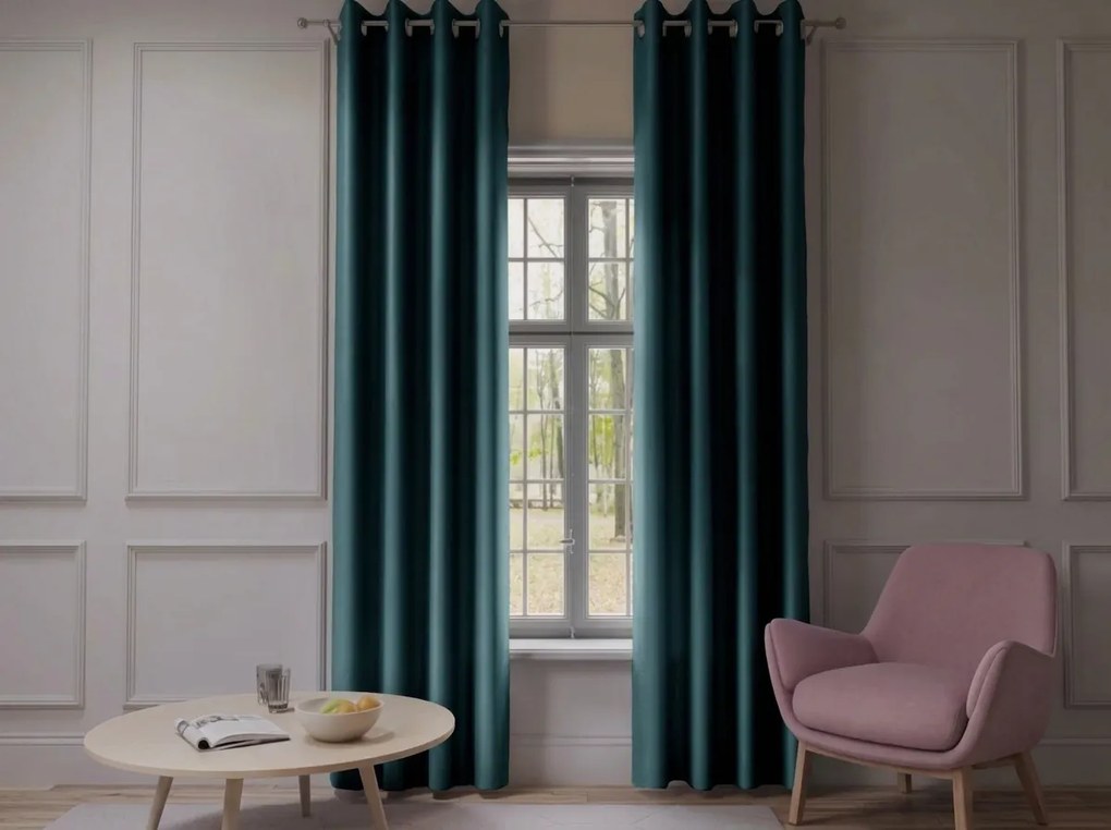 2x draperie turcoaz OXFORD 140x250 cm