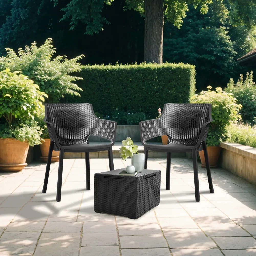 Set mobilier de grădină Eva Balcony cu masă Vigo grafit