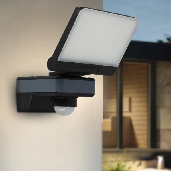 Proiector LED cu senzor de mișcare și senzor crepuscular LED/44W/230V 4200K IP54 negru