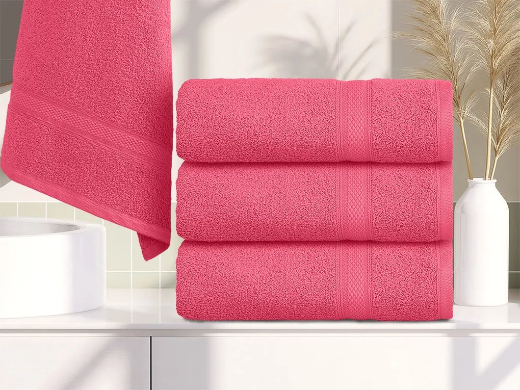 Prosop CLARYSSE ELEGANCE 60x110 cm coral, 100% bumbac