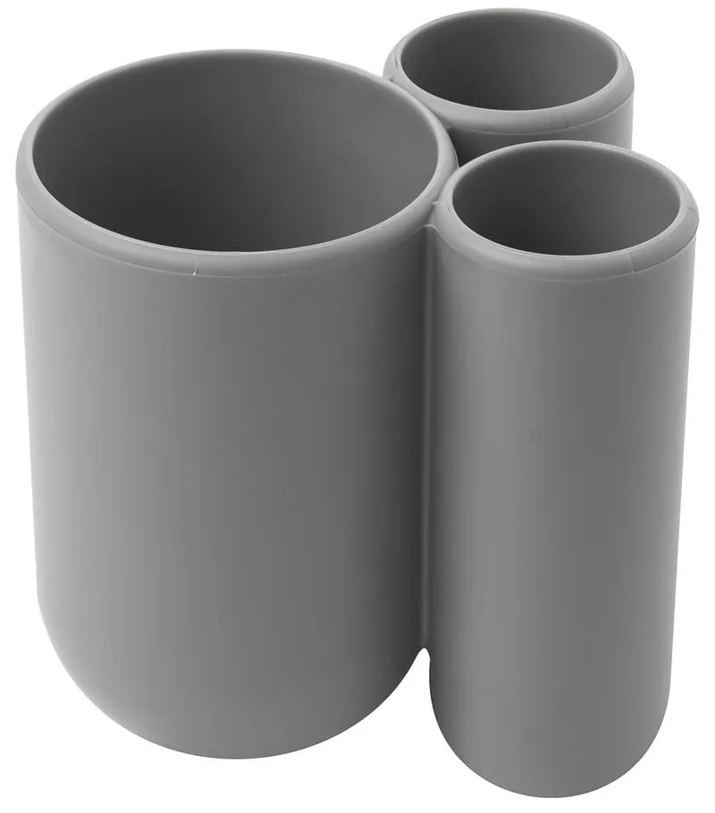 Suport pentru periuța de dinți gri din plastic Touch – Umbra