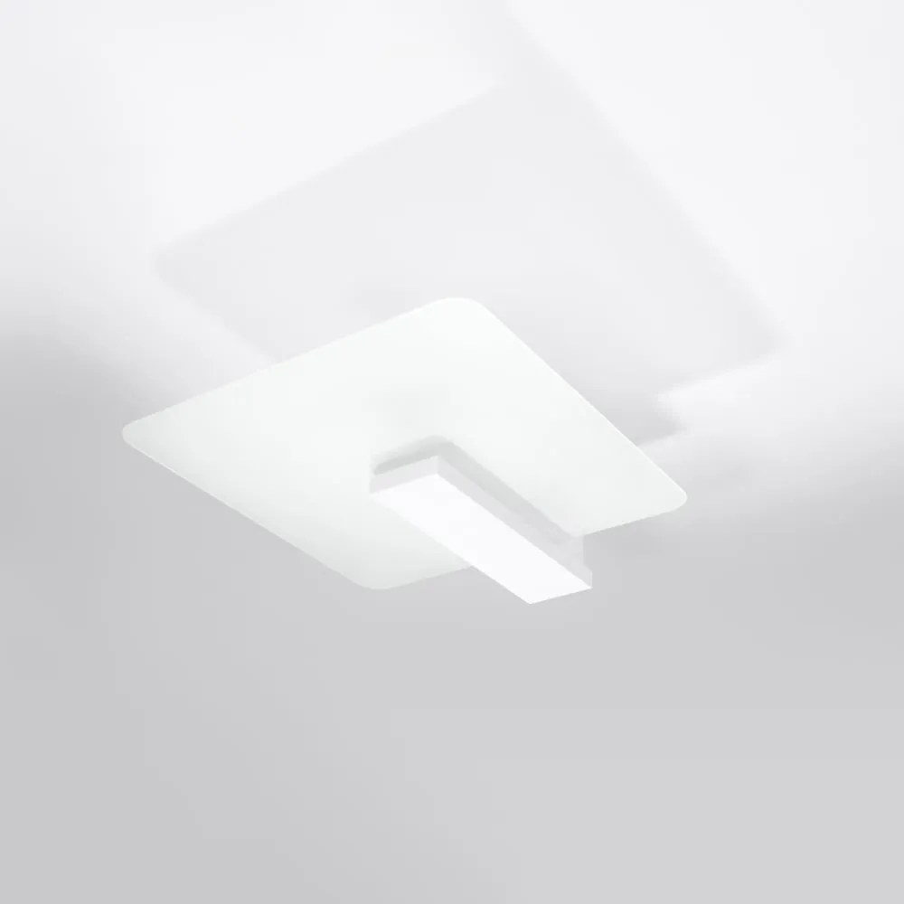 Plafonieră albă cu abajur din sticlă 40x47.5 cm Parola – Sollux