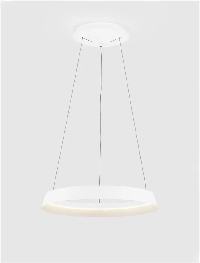 Lustra LED suspendata design modern circular ORMI alba D-45cm