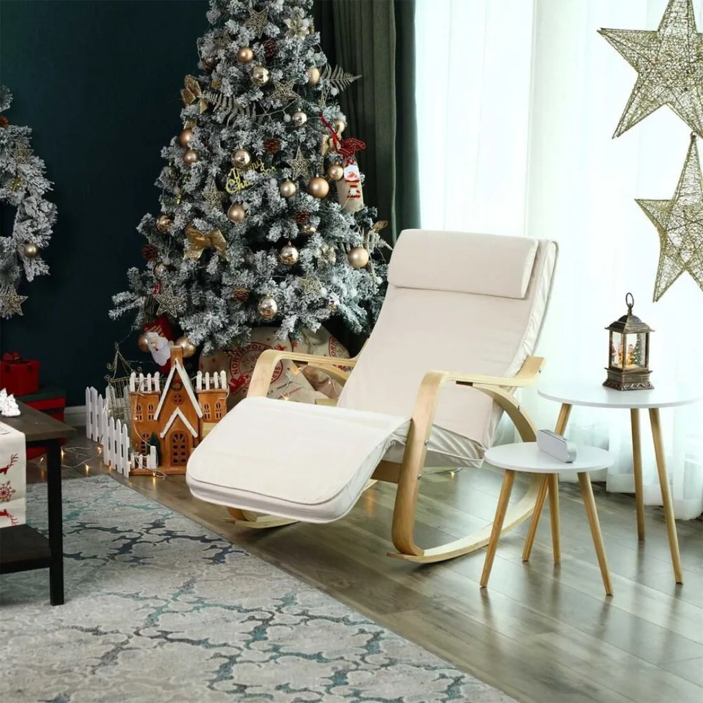 Scaun balansoar SWING, capacitate max. 150kg, 67x115x91cm, bej Jurhan