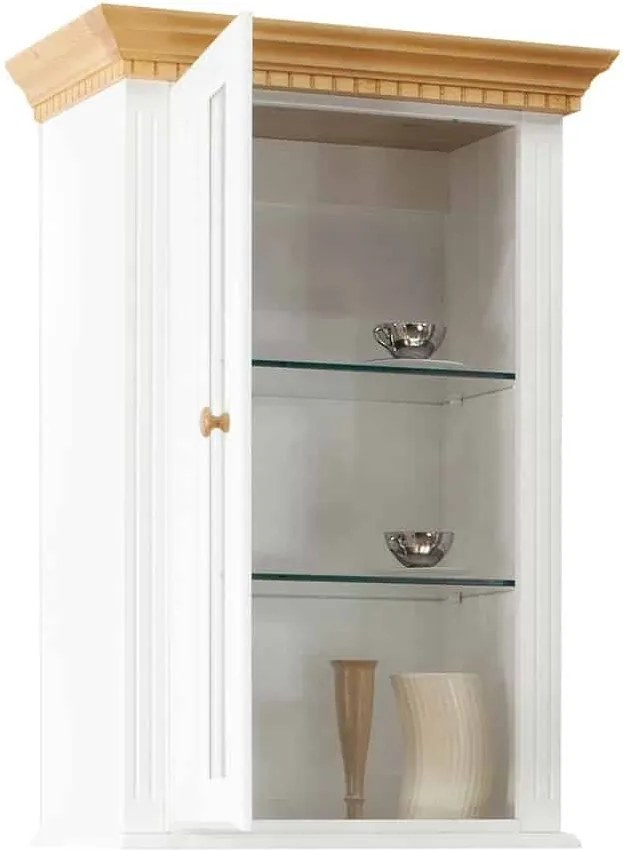 Set lemn masiv natur Living Margaret Model B Alb/