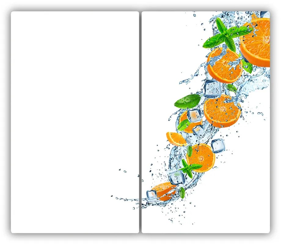 Tocator din sticla portocale