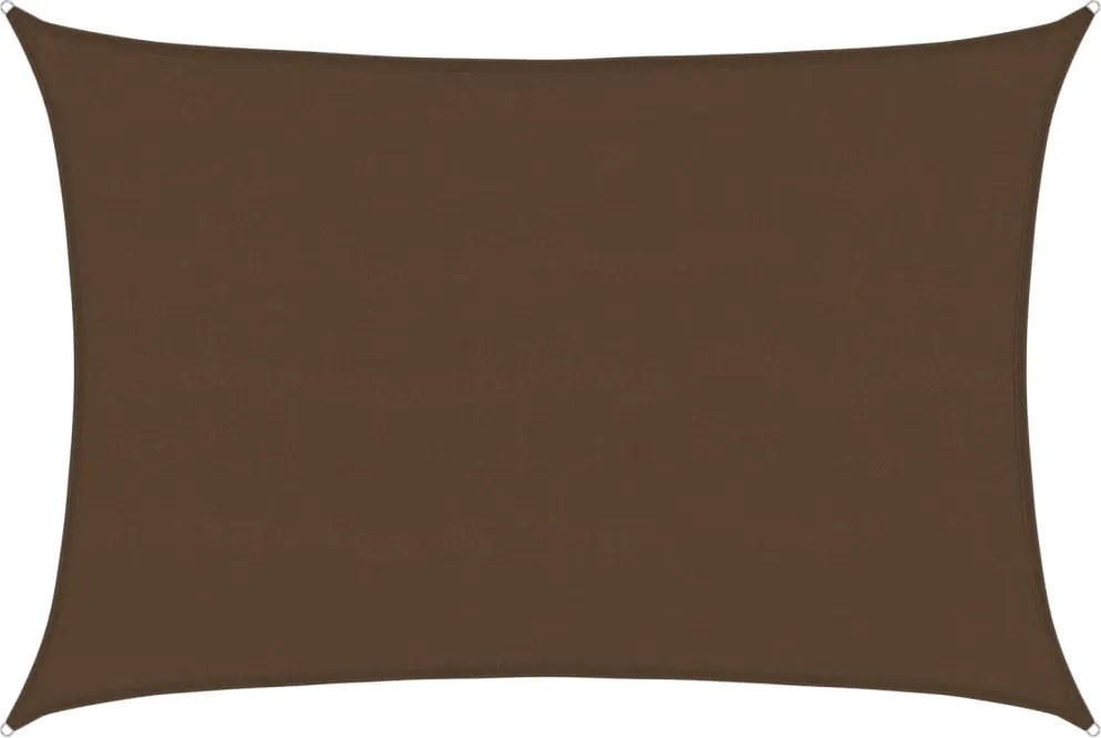 vidaXL Pânză parasolar, maro, 5x7 m, HDPE, 160 g/m²