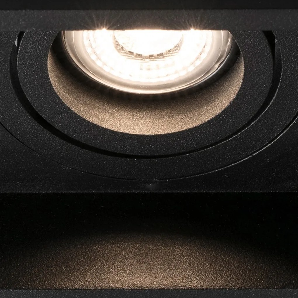 Rama Spot incastrabil tavan orientabil HYDE SQ 2L negru