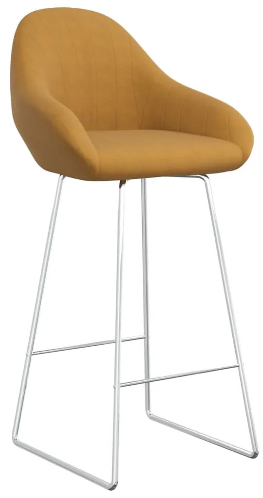 338716 vidaXL Scaun de bar, maro, catifea