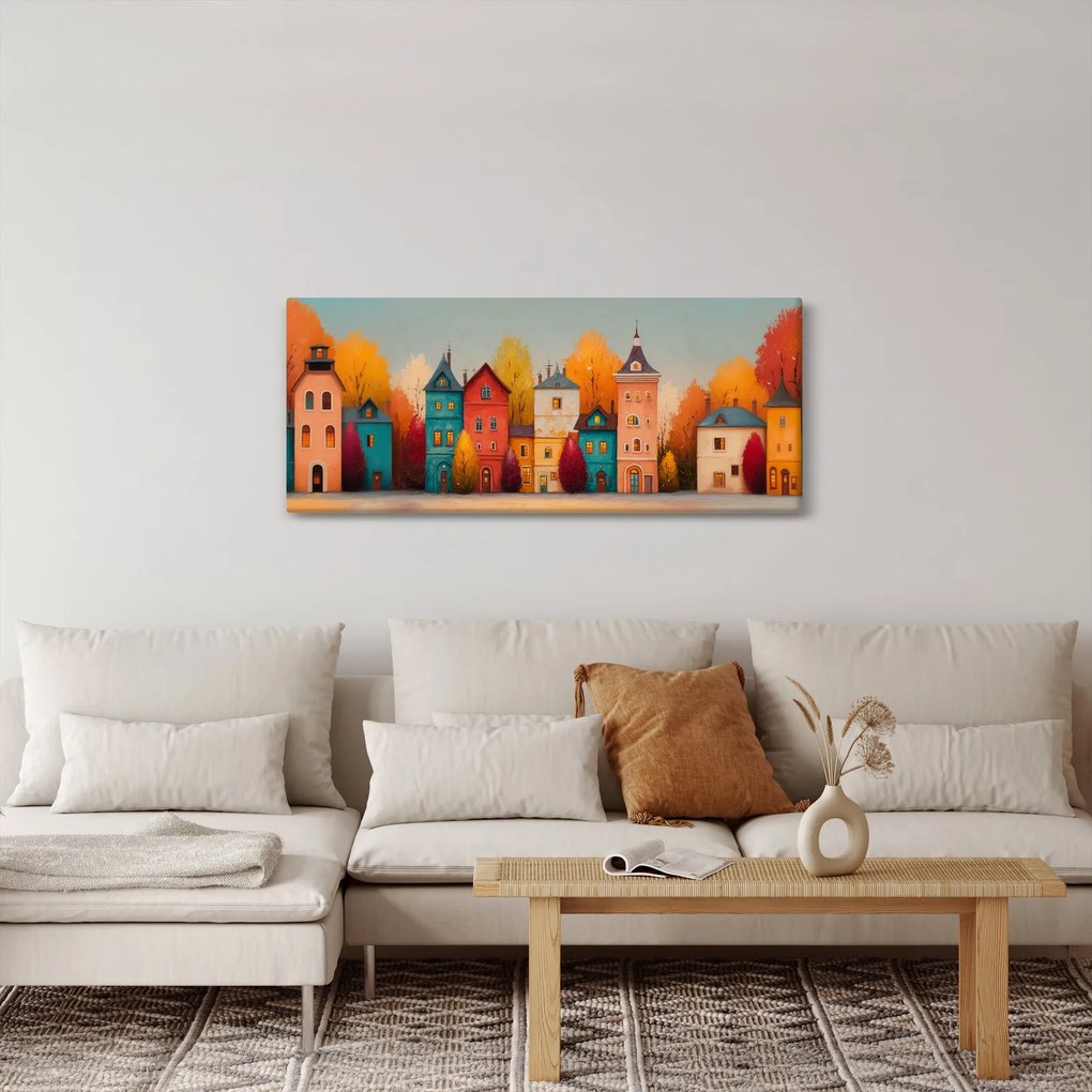 Tablou - Sat de toamnă (120x50 cm)