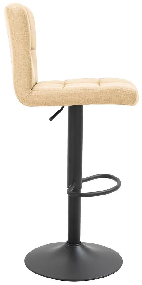 Scaune de bar tapitate 2 buc, bej