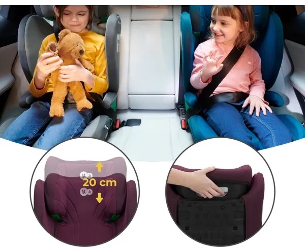 KINDERKRAFT - Scaun auto JUNIOR FIX 2 (100-150 cm) Cherry Pearl