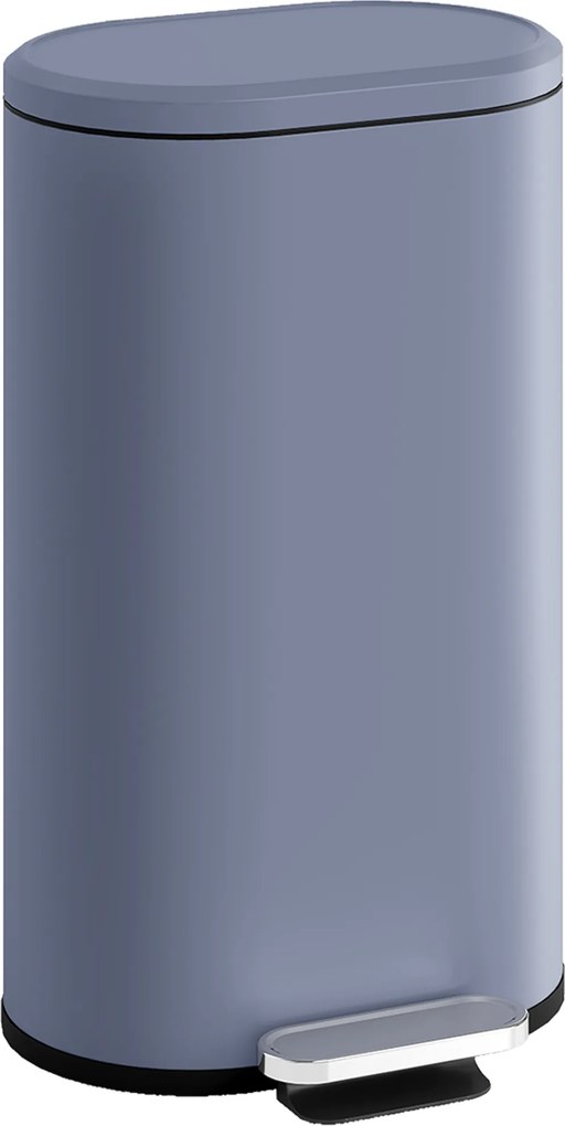 HOMCOM Coș gunoi bucătărie 30 L, coș cu pedală, coș interior detașabil, capac cu închidere lină, 36,5x31x61cm, gri | Aosom Romania