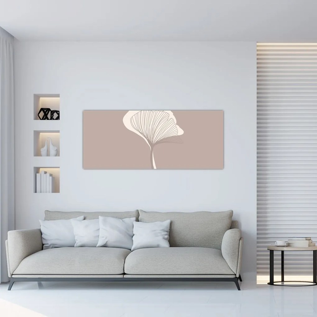 Tablou - Frunze bej N⁰3 (120x50 cm)