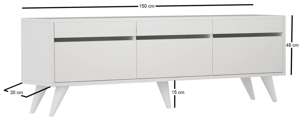Masă TV/Dulap Siluke (alb) . 1095260