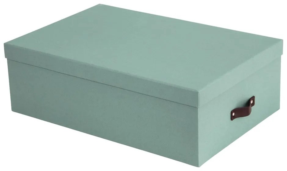 Cutii de depozitare verde-mentă 3 buc. din carton cu capac 31x47x15 cm Inge – Bigso Box of Sweden